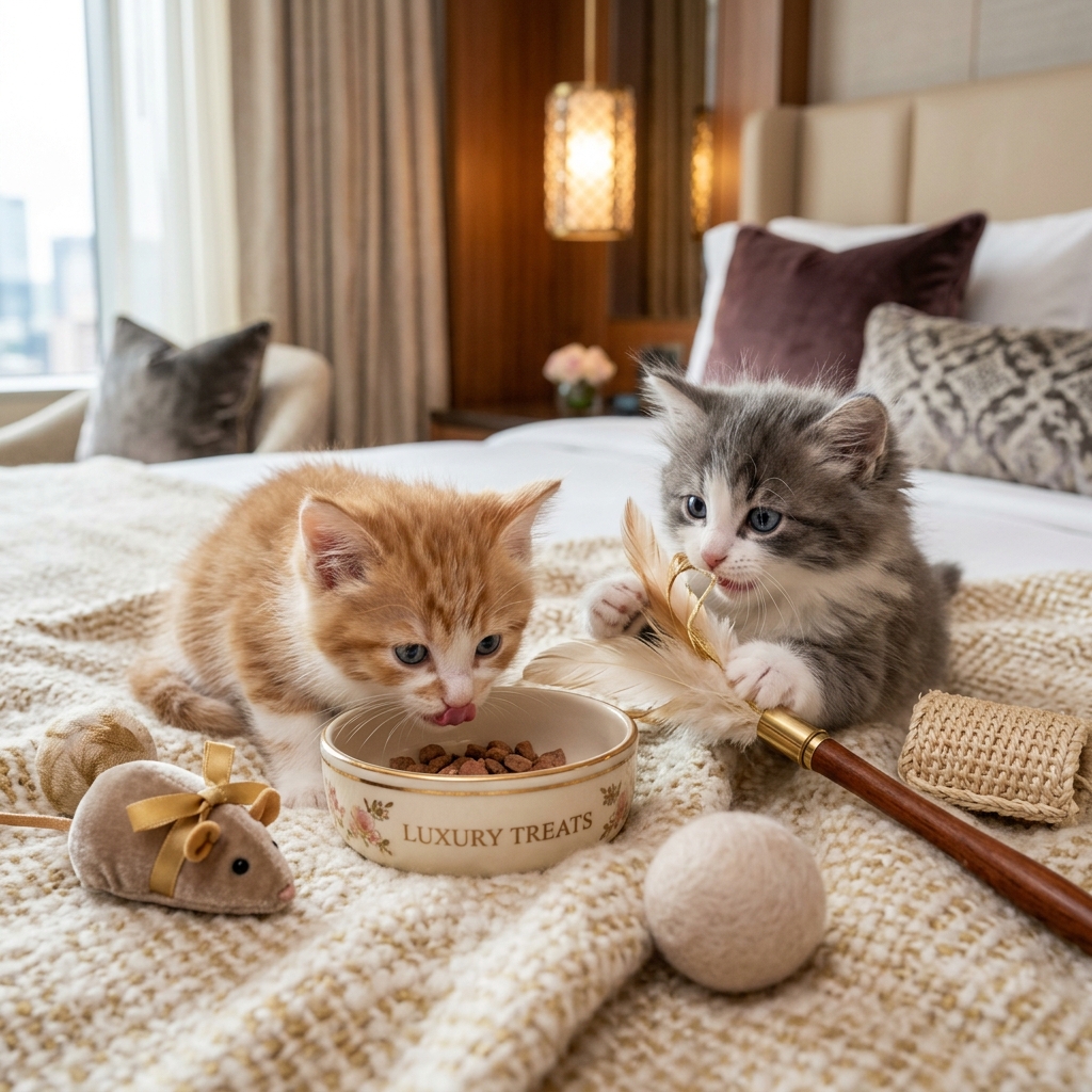 Happy Cats in hotel